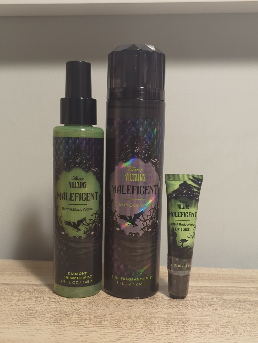 Disney Villains Maleficent Body mist, diamond shimmer mist, lip gloss Bath Body